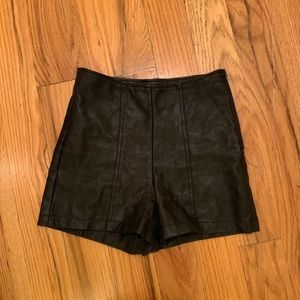 Brandy Melville Faux Leather Shorts
